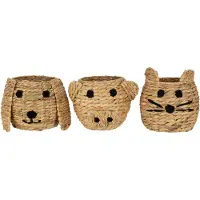J-Line Panier chat/chien/porc Jacinthe d'eau Naturel 3 assorti