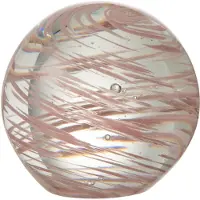 J-Line Presse-papier tourbillon en verre rose large