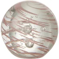 J-Line Presse-papier tourbillon en verre rose small