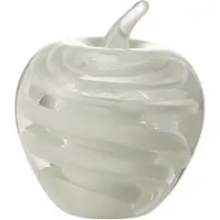 J-Line Presse-papier pomme en verre blanc small