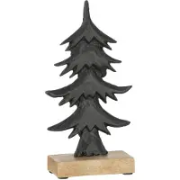 J-Line Sapin ori sur base bois aluminium noir large