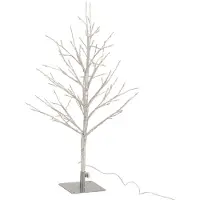 J-Line Arbre denude+led metal argent small