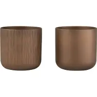 J-Line Cachepot gen ceramique or/cuivre extra large assortiment de 2