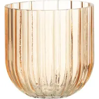 J-Line Vase yari lignes verre peche small