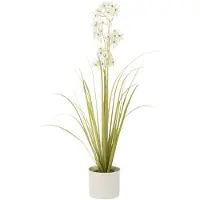 J-Line Allium en pot plastique vert/blanc small