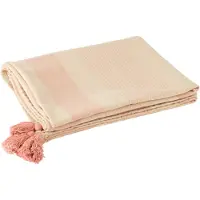 J-Line Plaid mik coton blanc/rose
