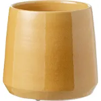 J-Line Cachepot rond ceramique ocre medium