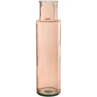 J-Line Vase cylindre verre rose clair medium