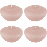 J-Line Boite 4 bougies flottantes rose large-8h