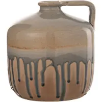 J-Line Anse de pichet ceramique beige/gris small
