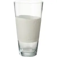 J-Line Vase delph verre transparent/blanc small