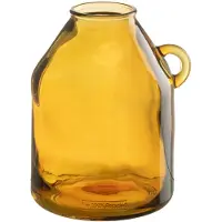 Jline Vase anse cylindre verre ocre small