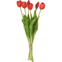 J-Line Bouquet tulipes 7pieces pu rose corail large