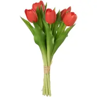 J-Line Bouquet tulipes 7pieces pu rose corail small