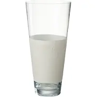 J-Line Vase delph verre transparent/blanc medium