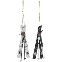 J-Line Suspensions skis metal noir/blanc assortiment de 2