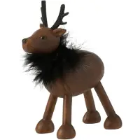 J-Line Figure Deer Coat - Polyresin - Brown/Black - Small Size