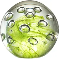 J-Line Presse papier bulles verre vert large