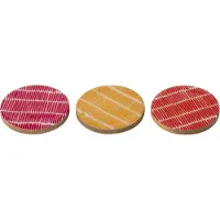 J-Line Set 4 sous-verre manguier mix assortiment de 3
