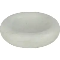 J-Line Bol rond bas marbre blanc small