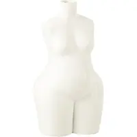 J-Line Vase femme corps resine brillant blanc large