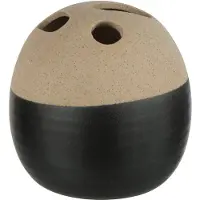J-Line Vase boule ceramique beige/noir small