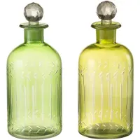 Jline Carafe feuil verre vert large assortiment de 2