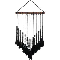 J-Line Suspension pompon coton noir