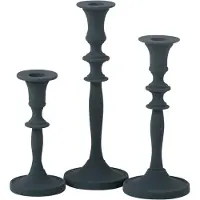 J-Line Set de 3 chandeliers classique aluminium bleu