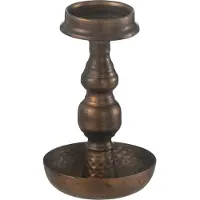 J-Line Porte-bougie antique metal marron