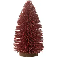 J-Line Sapin de noël décoratif baies plastique rouge medium