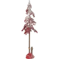 J-Line Arbre de noël décoratif grosses baies plastique rouge large