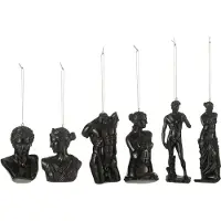 J-Line Boite 6 suspension statue romaine resine noir