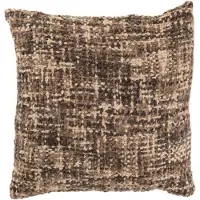 J-Line Coussin tweed acrylique/coton marron/beige