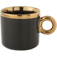 Jline Boite de 1 mug ceramique noir/or