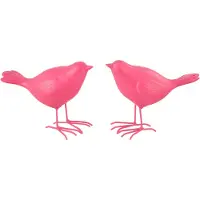 J-Line Bird Polyresin Pink Large 2 Assorted