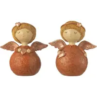 J-Line Ange coeur resin cuivre medium assortiment de 2