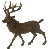 J-Line Cerf Fourrure Résine Marron Large