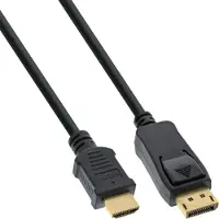 InLine 17184 câble vidéo et adaptateur 1,5 m DisplayPort HDMI Noir