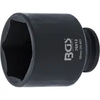 Bgs Douille ? choc 6 pans carr? 12.5 mm 1/2" taille 52 mm