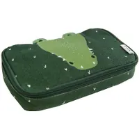 Trixie Trousse à crayons rectangulaire - Mr. Crocodile - Trousse verte pour enfants