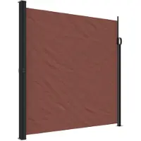 vidaXL Marquise latérale extensible brun 200x600 cm