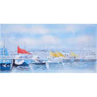 MCW Peinture à l'huile Bateaux peinte à la main