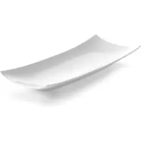 Hendi Plat de service courbé en porcelaine 35x15cm | 4 pièces