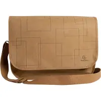 Exacompta Sacoche pour ordinateur portable Eterneco V1, aspect cuir, pour ordinateurs portables jusqu'à 15", documents jusqu'à DIN A4, L 390 x P 130 x H 270 mm, papier, marron