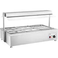 Royal Catering Bain Marie - 6 bacs GN - avec compartiment pour viande RCBM-6D