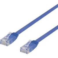 Deltaco U/UTP Cat6 patch cable flat 5m 250MHz blue (U/UTP, CAT6, 5 m)