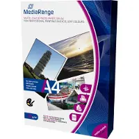 MediaRange MRINK106 - Papier photo A4 - 120g/m² - Mat - Pack de 100 feuilles - Pour imprimante laser