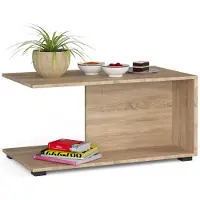 Akord Table Basse Margo en Chêne Sonoma - Table en Stratifié Élégante et Fonctionnelle pour Maison et Bureau