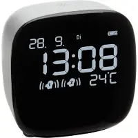TFA-Dostmann TFA Réveil numérique 60.2034.02, avec veilleuse LED, blanc